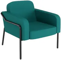 PAPERFLOW Fauteuil visiteur d'extérieur MEDSO RUND L, bleu