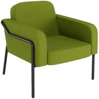 PAPERFLOW Fauteuil visiteur d'extérieur MEDSO RUND L, vert