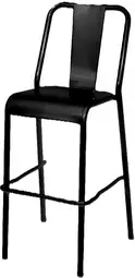 PAPERFLOW Chaise de bar d'extérieur ARTY, set de 2, noir