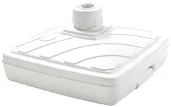 EDA Pied de parasol, plastique, carré, (L)565 mm, blanc