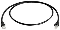 Telegärtner Câble patch, Cat.6A, S/FTP (profond), 1 m, noir