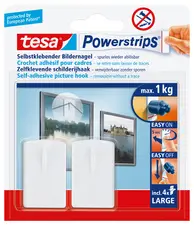 tesa Powerstrips Crochet adhésif pour cadre, blanc