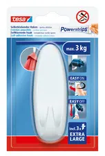 tesa Crochet Powerstrips EXTRA LARGE ovale, blanc