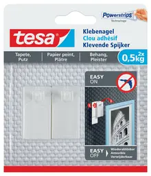 tesa Powerstrips Clou adhésif pour papier peint et plâtre