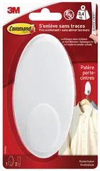 3M Command Crochet pour vêtement, plastique taille XL blanc