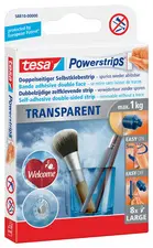 tesa Powerstrips TRANSPARENT, fixation: max. 1,0 kg