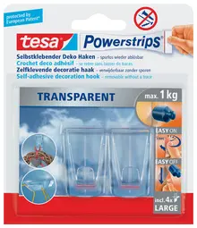 tesa Powerstrips CROCHET DECO adhésif XL, pour max. 1 kg