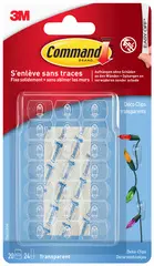 3M Command Clip décoratif, plastique, taille XS, transparent