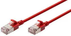 DIGITUS Câble de brassage Slim, cat. 6A, F/FTP, 3,0 m, rouge