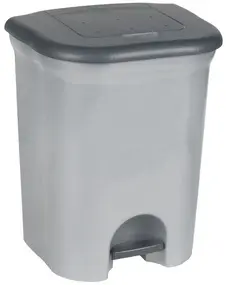 keeeper Poubelle à pédale "torge", 2x 11 litre, argent