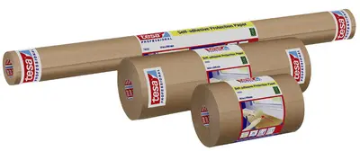 tesa Papier de protection, autocollant, 150mm x 50m, marron