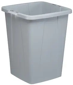 DURABLE Poubelle DURABIN 90, carré, pour le tri, gris