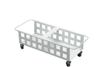 DURABLE Chariot DURABIN SQUARE TROLLEY DUO 40, blanc