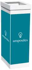 PAPERFLOW Collecteur pour tri sélectif ampoules, blanc