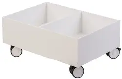 PAPERFLOW Rollsockel für 2 Wertstoffsammelboxen, weiß