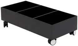 PAPERFLOW Rollsockel für 3 Wertstoffsammelboxen, schwarz