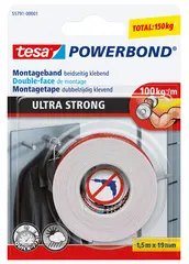 tesa Adhésif double face de montage Powerbond Ultra Strong