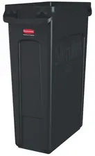 Rubbermaid Collecteur de déchets Slim Jim, 87 litres, noir