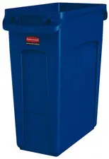 Rubbermaid Collecteur de déchets Slim Jim, 60 litres, bleu
