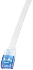 LogiLink Câble patch plat U/UTP, Cat.6, 0,25 m, blanc