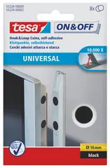 tesa On & Off Pastilles adhésives, set de 8, diamètre: 16 mm
