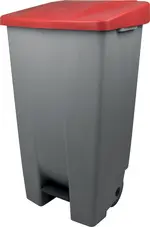helit Poubelle à pédale "the step chief", 120 litres, rouge