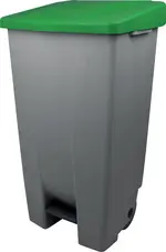 helit Poubelle à pédale "the step chief", 120 litres, vert