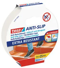 tesa Ruban adhésif anti-dérapant, 25 mm x 5,0 m, transparent