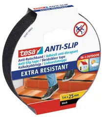 tesa Ruban adhésif anti-dérapant, 25 mm x 5,0 m, noir