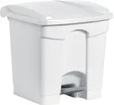 helit Poubelle à pédale "the step", 30 litres, blanc/blanc