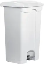 helit Poubelle à pédale "the step", 90 litres, blanc/blanc
