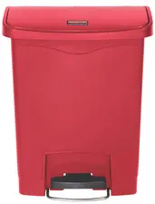 Rubbermaid Collecteur à pédale Slim Jim, 30 litres, rouge