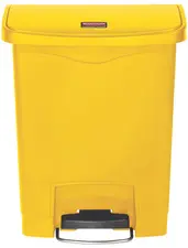 Rubbermaid Collecteur à pédale Slim Jim, 30 litres, jaune
