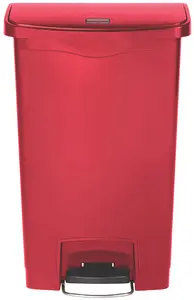 Rubbermaid Collecteur à pédale Slim Jim, 50 litres, rouge