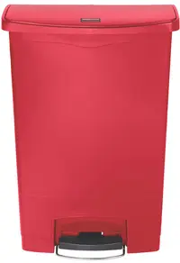 Rubbermaid Collecteur à pédale Slim Jim, 90 litres, rouge