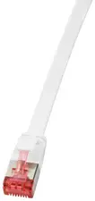 LogiLink Câble patch plat U/FTP, Cat.6A, 2,0 m, blanc
