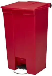 Rubbermaid Collecteur à pédale Legacy Step-On, 87 L, rouge
