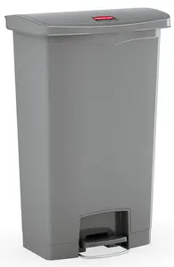 Rubbermaid Collecteur à pédale Slim Jim, 50 litres, gris