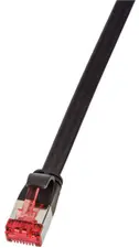 LogiLink Câble patch plat U/FTP, Cat.6A, 3,00 m, noir