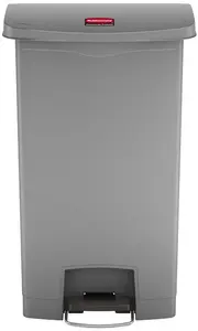 Rubbermaid Collecteur à pédale Slim Jim, 68 litres, gris