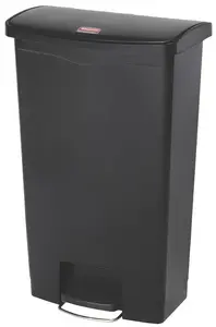 Rubbermaid Collecteur à pédale Slim Jim, 68 litres, noir