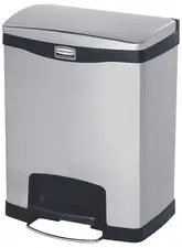 Rubbermaid Collecteur à pédale Slim Jim, en métal, 30 litres