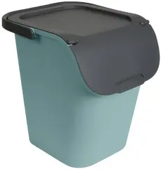 EDA Poubelle de tri "TriHome", 40 litres, vert/anthracite