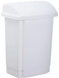 past team Poubelle à couvercle basculant, 25 litres, blanc