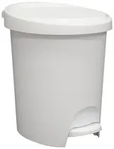 EDA Poubelle cosmétique à pédale Stepy, 6 litres, blanc