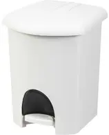 plast team Poubelle cosmétique à pédale, 6 litres, blanc