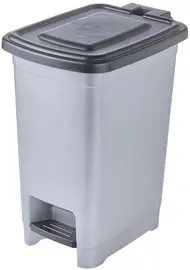 keeeper Poubelle à pédale "olaf", 25 L, PP, light silver