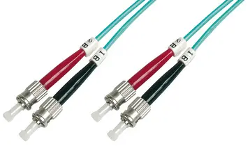 DIGITUS Câble patch à fibres optiques, 2xST - 2xST, OM3, 2m