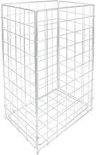 HYGOCLEAN Corbeille à déchets, maille en métal, 60 L, blanc
