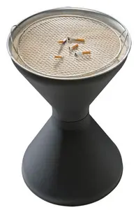 APS Cendrier sur pied DIABOLO, noir mat